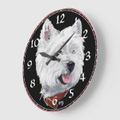 West Highland White Terrier Clock Grote Klok (Hoek)