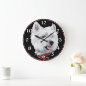 West Highland White Terrier Clock Grote Klok (Huis)