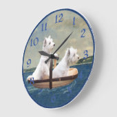 West Highland White Terrier Clock Grote Klok (Hoek)
