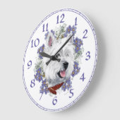 West Highland White Terrier Clock Grote Klok (Hoek)