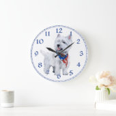 West Highland White Terrier Clock Grote Klok (Huis)