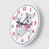 West Highland White Terrier Clock Grote Klok (Hoek)