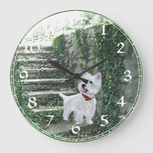 West Highland White Terrier Clock Grote Klok