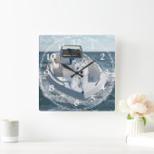 West Highland White Terrier Clock Vierkante Klok (Huis)