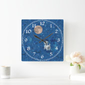 West Highland White Terrier Clock Vierkante Klok (Huis)