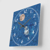 West Highland White Terrier Clock Vierkante Klok (Hoek)