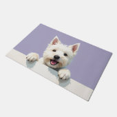 West Highland White Terrier deurmat kunst (Schuin)