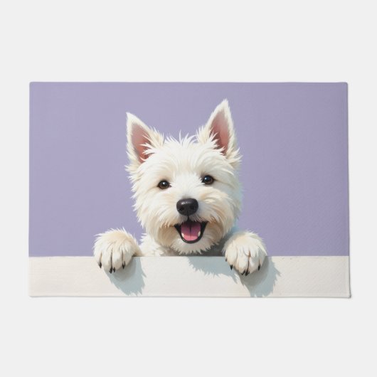 West Highland White Terrier deurmat kunst (Voorkant)