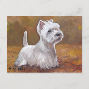 West Highland White Terrier Dog Art Briefkaart