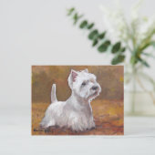 West Highland White Terrier Dog Art Briefkaart (Staand voorkant)