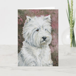 West Highland White Terrier Dog Art Wenskaart Kaart