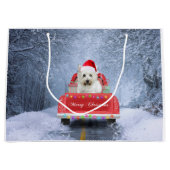 West Highland White Terrier Dog in Snow Groot Cadeauzakje (Voorkant)