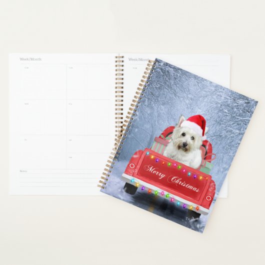 West Highland White Terrier Dog in Snow Planner (Display)