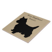 West Highland White Terrier Dog Silhouette Tegeltje (Zijkant)