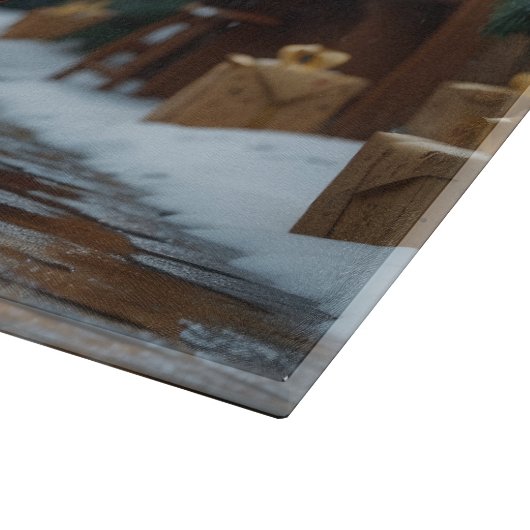 West Highland White Terrier Dogs Christmas Snow  Snijplank (Hoek)