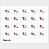 West Highland White Terrier Flag Ronde Sticker (Vel)