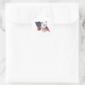 West Highland White Terrier Flag Ronde Sticker (Tas)