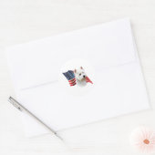 West Highland White Terrier Flag Ronde Sticker (Envelop)