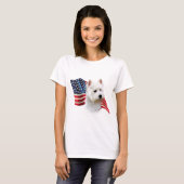 West Highland White Terrier Flag T-shirt (Voorkant volledig)
