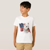 West Highland White Terrier Flag T-shirt (Voorkant volledig)