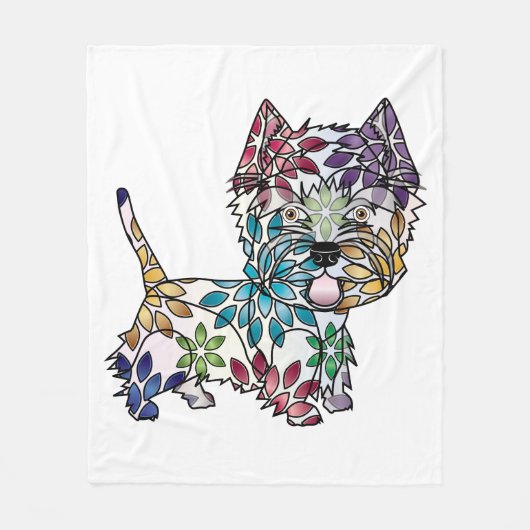 West Highland White Terrier Fleece Blanket (Voorkant)