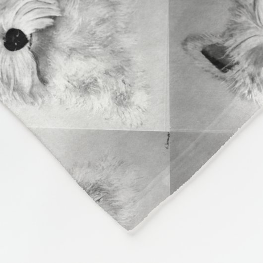 West Highland White Terrier Fleece Deken (Hoek)