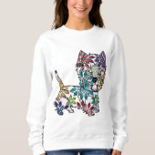 West Highland White Terrier - gekleurd Sweatshirt (Voorkant)