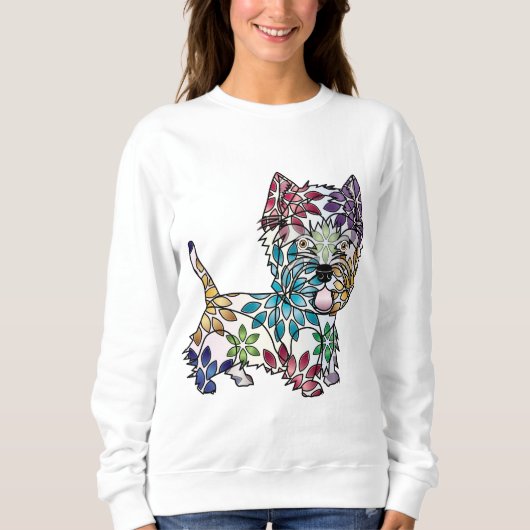 West Highland White Terrier - gekleurd Sweatshirt (Voorkant)