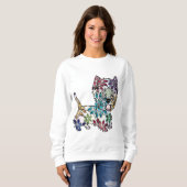 West Highland White Terrier - gekleurd Sweatshirt (Voorkant volledig)