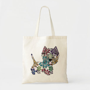 West Highland White Terrier - gekleurde Canvas tas