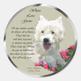 West Highland White Terrier Gifts Ronde Sticker