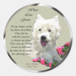 West Highland White Terrier Gifts Ronde Sticker