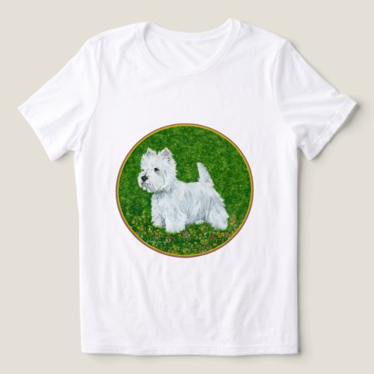West Highland White Terrier Greengrass Tri-Blend Shirt (Design voorkant)