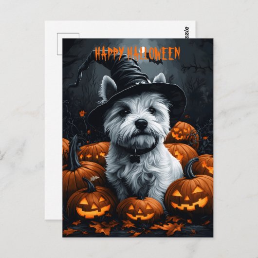 West Highland White Terrier Halloween Briefkaart (Voorkant / Achterkant)