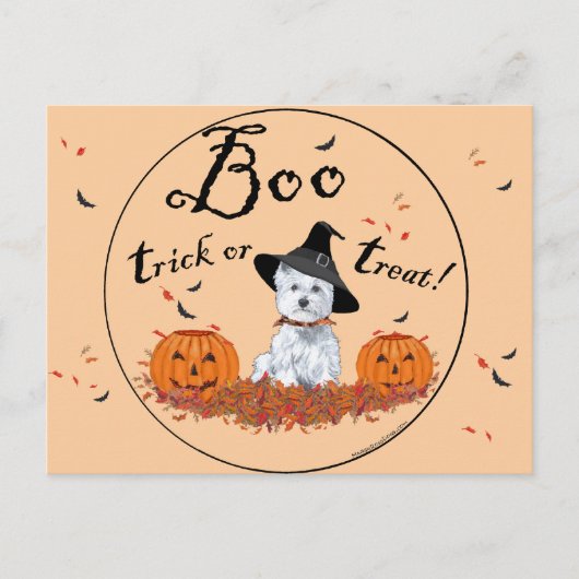 West Highland White Terrier Halloween Briefkaart (Voorkant)