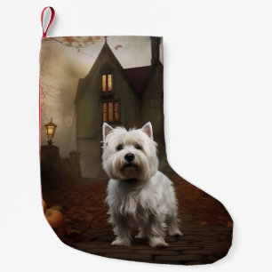 West Highland White Terrier Halloween Griezelen Kleine Kerstsok