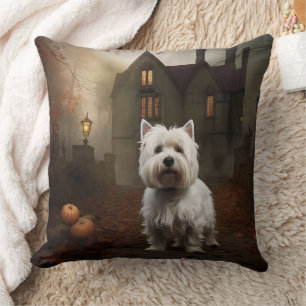 West Highland White Terrier Halloween Griezelen Kussen