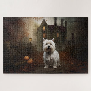 West Highland White Terrier Halloween Griezelen Legpuzzel