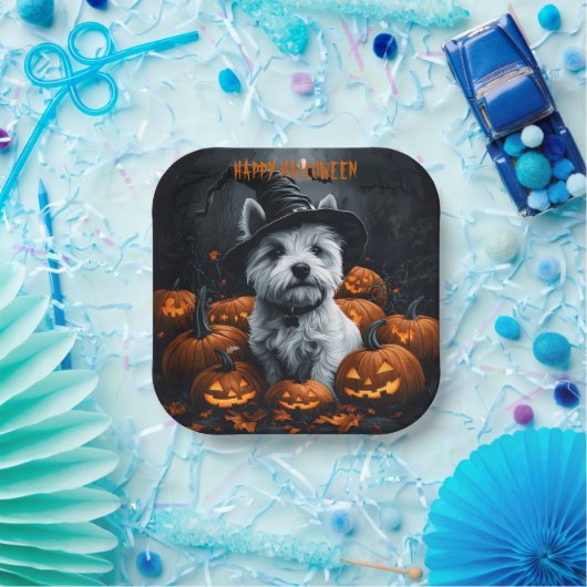 West Highland White Terrier Halloween Papieren Bordje (Feest)