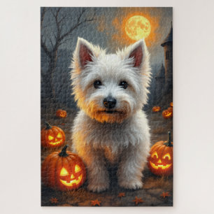 West Highland White Terrier Halloween Portret Kuns Legpuzzel