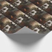 West Highland White Terrier Halloween Scary Cadeaupapier (Hoek)