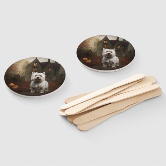 West Highland White Terrier Halloween Scary Handwaaier (Niet-gemonteerd)