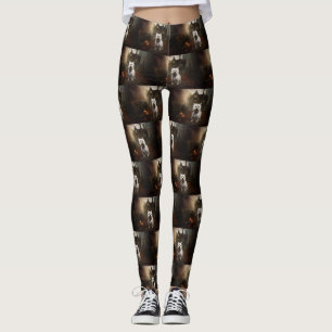 West Highland White Terrier Halloween Scary Leggings