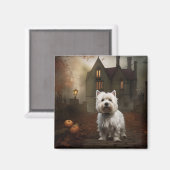 West Highland White Terrier Halloween Scary Magneet (Voorkant / Achterkant)