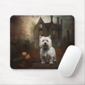 West Highland White Terrier Halloween Scary Muismat (Met muis)