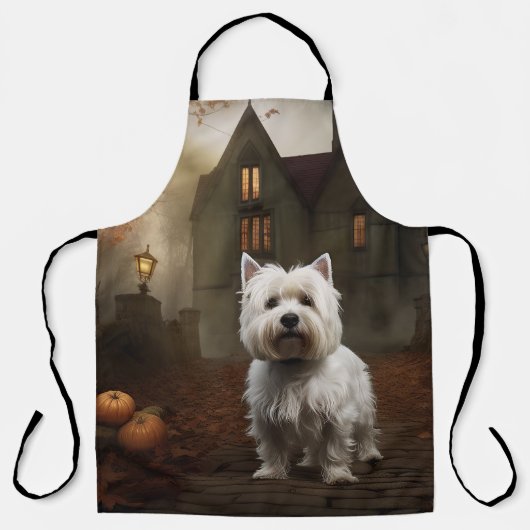 West Highland White Terrier Halloween Scary Schort (Voorkant)
