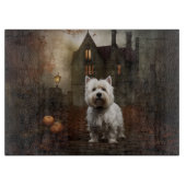 West Highland White Terrier Halloween Scary Snijplank (Voorkant)