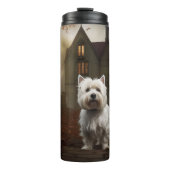 West Highland White Terrier Halloween Scary Thermosbeker (Voorkant)