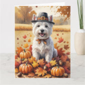 West Highland White Terrier Herfstbladeren Kaart (Voorkant)