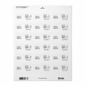 West Highland White Terrier-hond & aangepaste teks Etiket (Full Sheet)